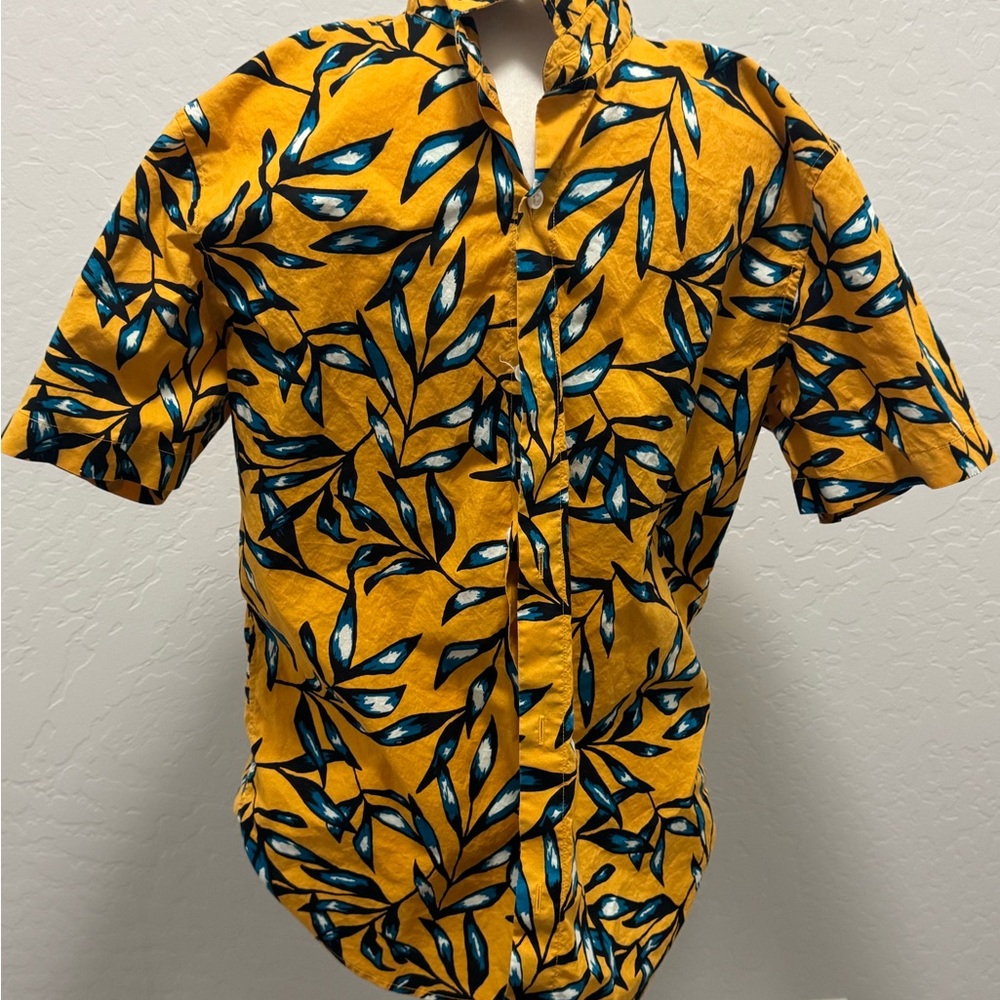 Bonobos Yellow and Blue Casual Button Down Shirt
